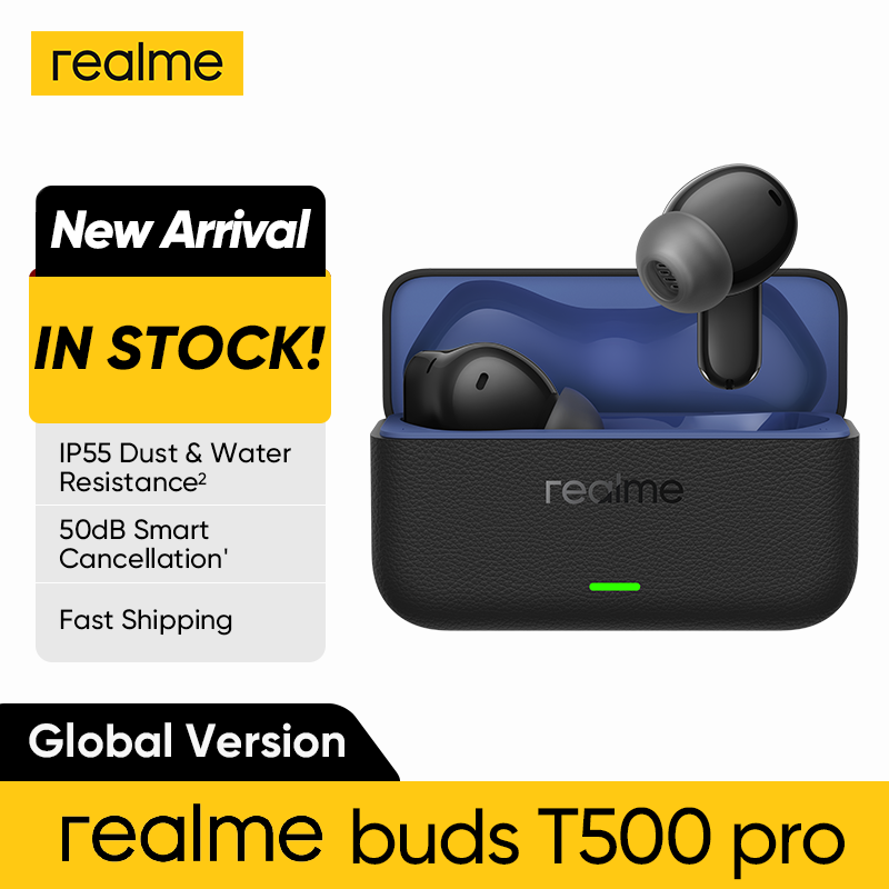 Realme Tablet Accessories - Versão Global realme buds T500 pro