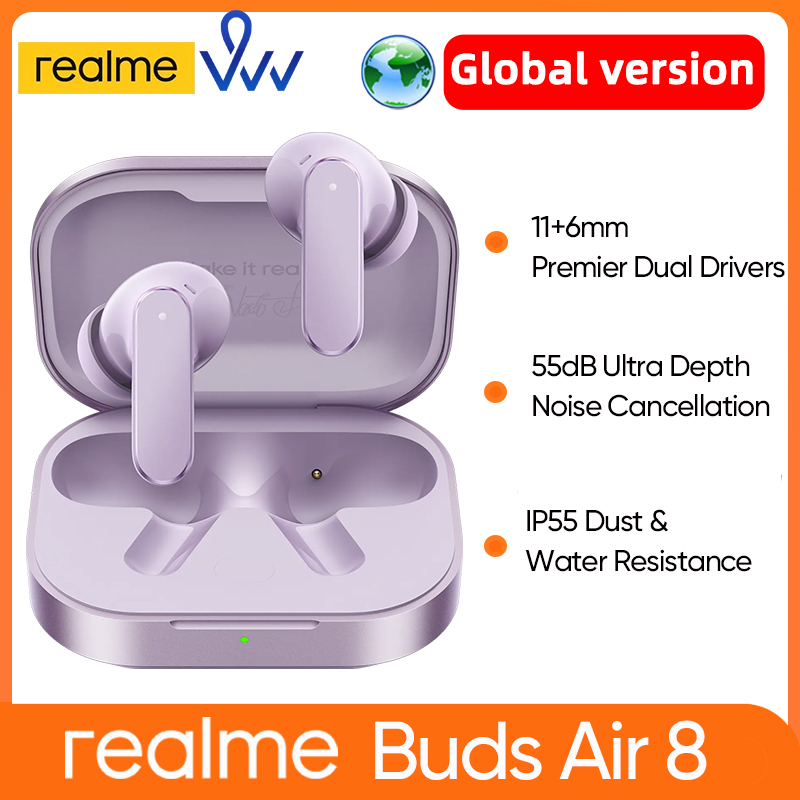 Realme Tablet Accessories - Versão Global realme Buds Air 8