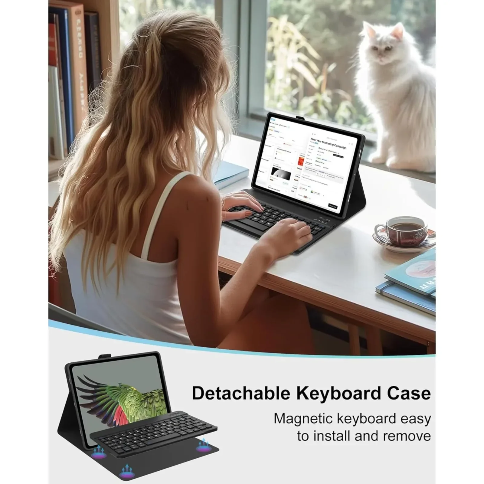 Capa com Teclado para Samsung  - Tablet Keyboard Case avaliação e preço
