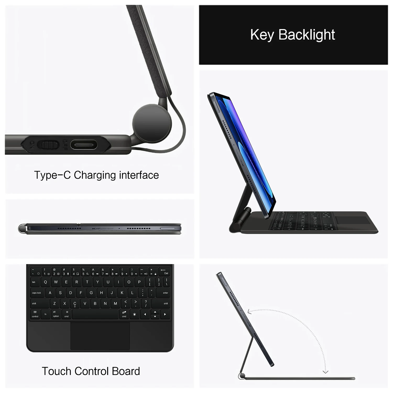 Teclado mágico retroiluminado  - Tablet Keyboard Case avaliação e preço