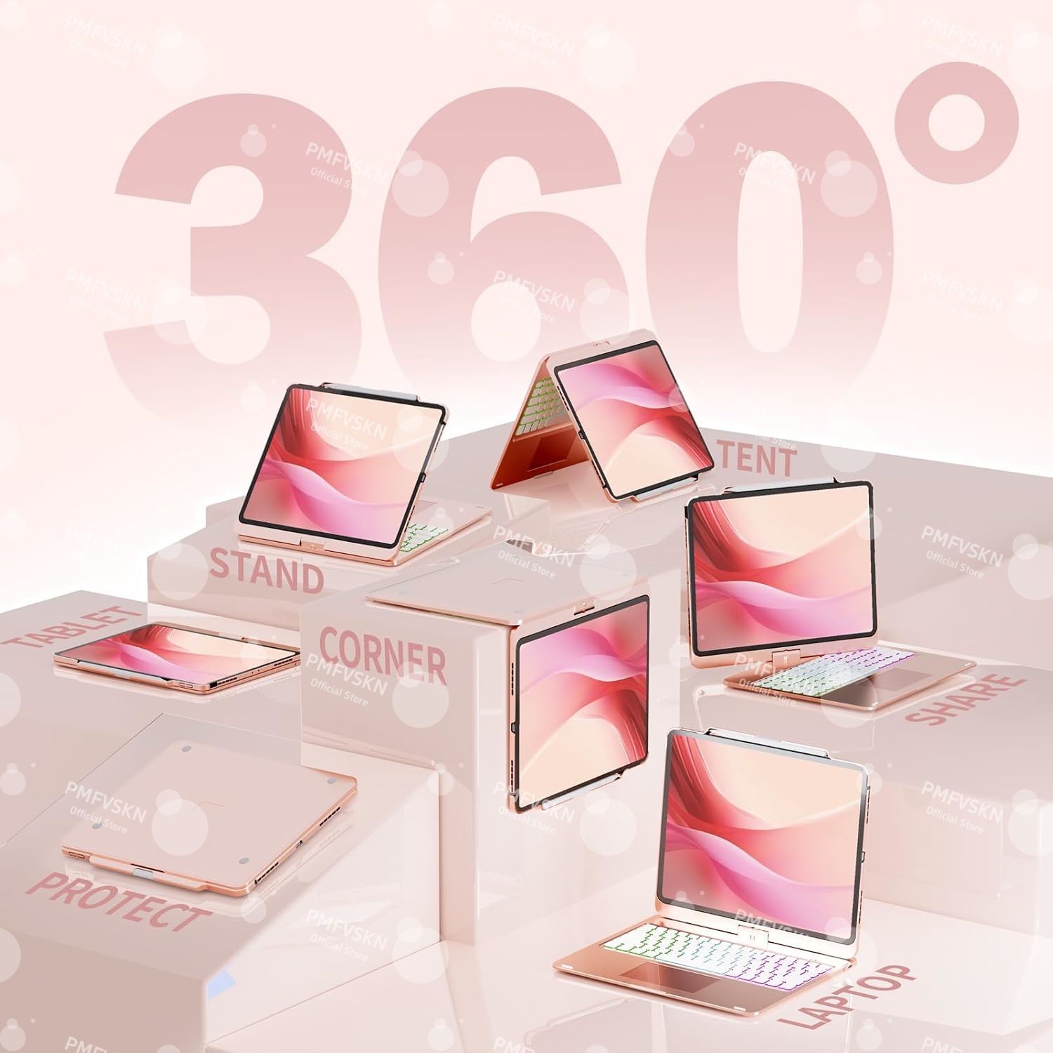 Capa com teclado mágico 360° p - Tablet Keyboard Case avaliação e preço