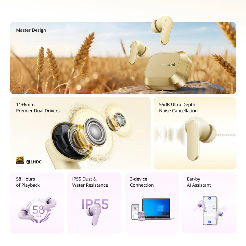 Versão Global realme Buds Air  - Realme Tablet Accessories avaliação e preço